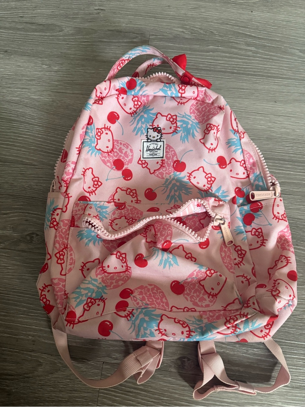 Herschel Supply Company Pink Hello Kitty Kids Backpack with Red & Blue Accents